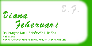 diana fehervari business card