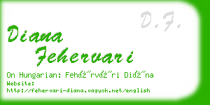 diana fehervari business card
